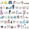 Wrapables Waterproof Vinyl Stickers for Water Bottles, Laptop, Phones, Skateboards, Decals for Teens, 100pcs